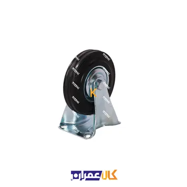 چرخ ثابت ورقی مشکی سایز 7.5 سانتی متر