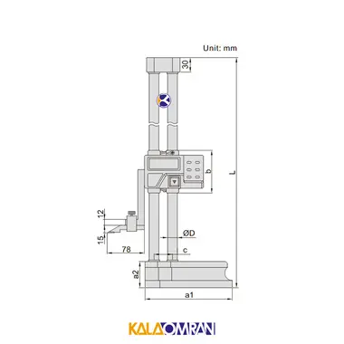 کولیس پایه دار دیجیتال مدل 1151 اینسایز