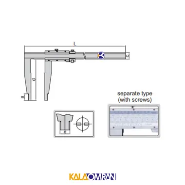 کولیس ساده مدل 1215 اینسایز