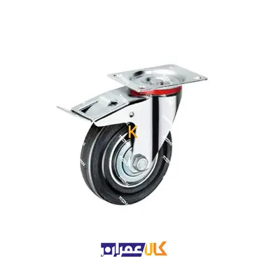 چرخ ترمزدار ورقی مشکی سایز 10