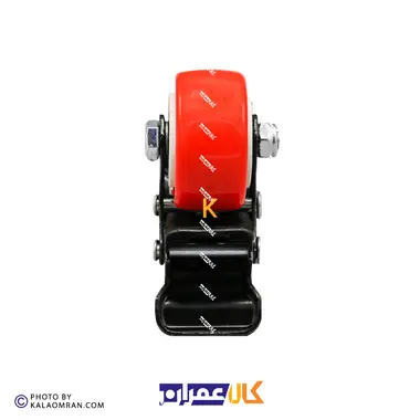 چرخ پیچی ترمزدار لوکس نارنجی پایه مشکی سایز 4