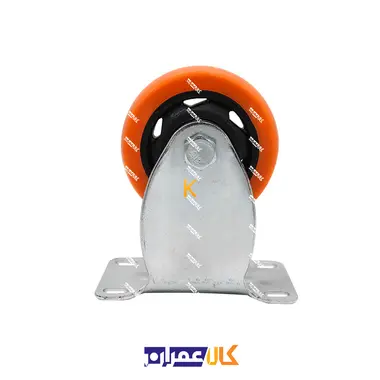 چرخ ثابت لوکس نارنجی پایه سفید سایز 12.5