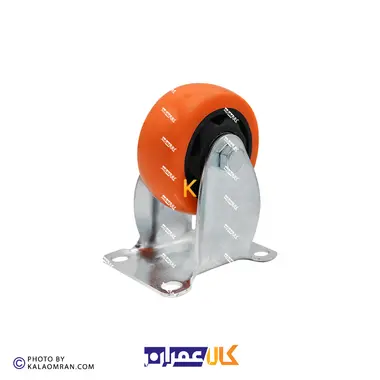 چرخ ثابت لوکس نارنجی پایه سفید سایز 10