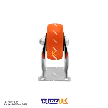چرخ ثابت لوکس نارنجی پایه سفید سایز 10