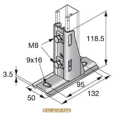 تکیه گاه پروفیل MM-R-16-36
