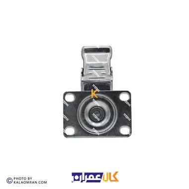 چرخ ترمزدار لوکس نارنجی پایه سفید سایز 10