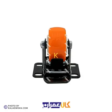 چرخ ترمزدار لوکس نارنجی پایه مشکی سایز 4
