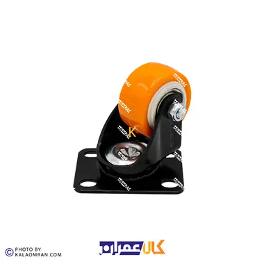 چرخ گردان لوکس نارنجی پایه مشکی سایز 4