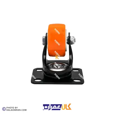 چرخ گردان لوکس نارنجی پایه مشکی سایز 4