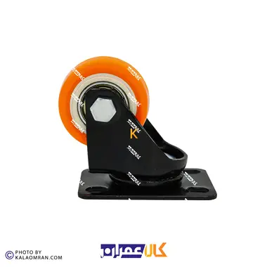 چرخ گردان لوکس نارنجی پایه مشکی سایز 4