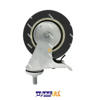 چرخ پیچی ترمزدار طوسی سایز 12.5 سانتی متر