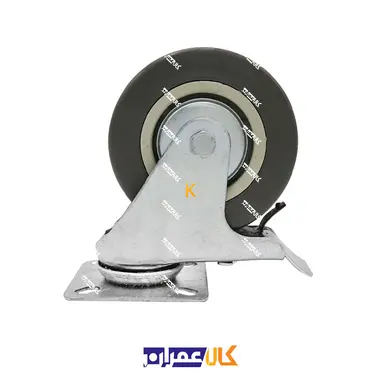 چرخ گردان ترمزدار طوسی سایز 10 سانتی متر