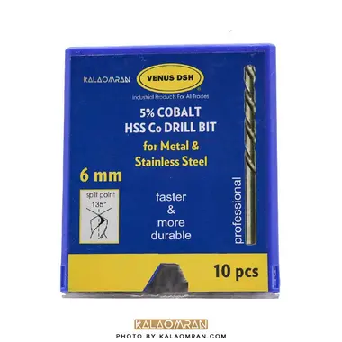 ست 10 عددی مته کبالت سایز 6 میلی متر VENUS DSH