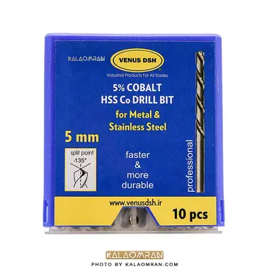 ست 10 عددی مته کبالت سایز 5 میلی متر VENUS DSH