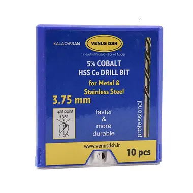 ست 10 عددی مته کبالت سایز 3.75 میلی متر VENUS DSH