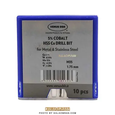 ست 10 عددی مته کبالت سایز 1.75 میلی متر VENUS DSH