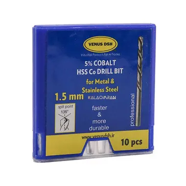 ست 10 عددی مته کبالت سایز 1.5 میلی متر VENUS DSH