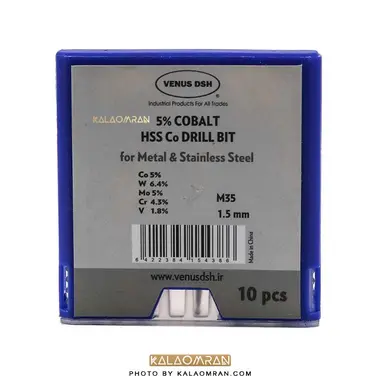 ست 10 عددی مته کبالت سایز 1.5 میلی متر VENUS DSH
