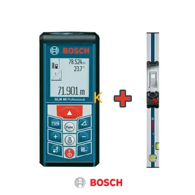 متر لیزری مدل GLM 80 به همراه ریل شیب سنج R 60 بوش