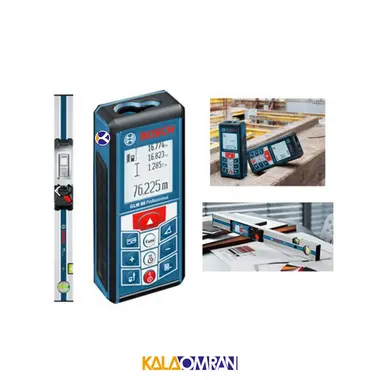 متر لیزری مدل GLM 80 به همراه ریل شیب سنج R 60 بوش