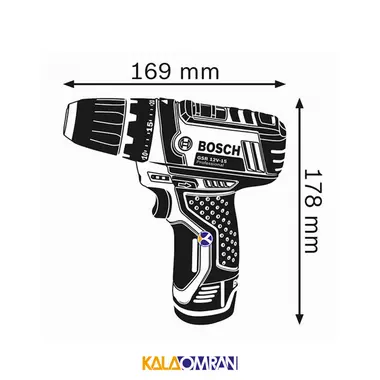 دریل پیچ گوشتی شارژی مدل GSR 12V-15 بوش