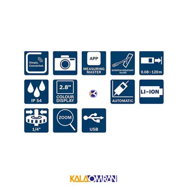 متر لیزری دوربین دار مدل GLM 120 C بوش