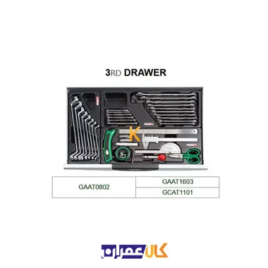 جعبه ابزار 3 کشو رومیزی با ابزار مدل GCAZ0005 تاپ تول