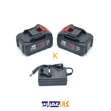مجموعه دو عددی دریل شارژی چکشی و بکس شارژی براشلس باس