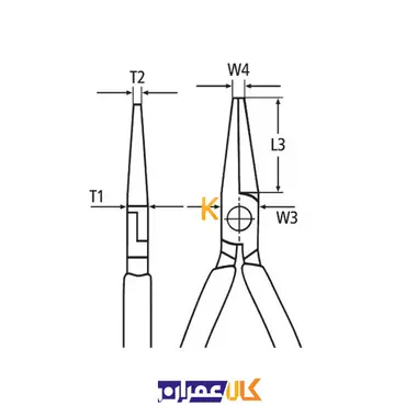 انبر دم باریک سرگرد مدل 3033160 کنیپکس