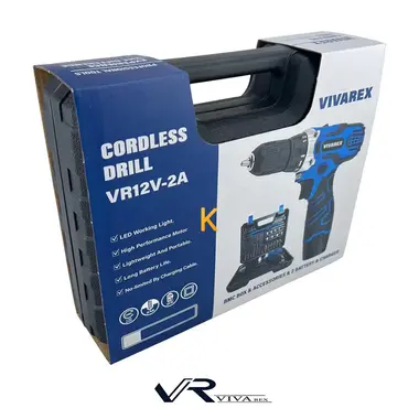 دریل شارژی 12 ولت با لوازم مدل VR12V-2A ویوارکس