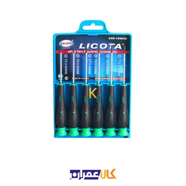 مجموعه 6 عددی پیچ گوشتی ساعتی مدل ASD-168K02 لیکوتا