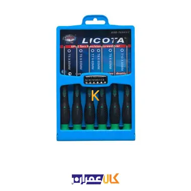 مجموعه 6 عددی پیچ گوشتی ساعتی مدل ASD-168K02 لیکوتا