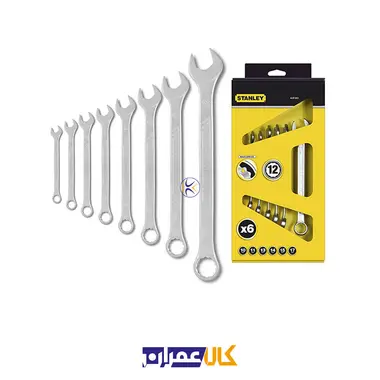 ست 8 تایی آچار تخت و رینگ مدل 487054 استنلی