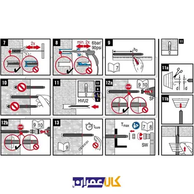 چسب کاشت هیلتی HVU 2 M16