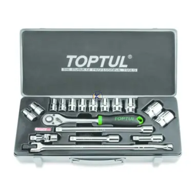 جعبه بکس 18 پارچه 1/2 6 پر اینچی مدل GCAD1810 تاپ تول TOPTUL