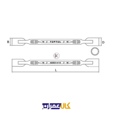 آچار دوسر بکس مدل AEEC تاپ تول TOPTUL
