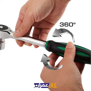 دسته جغجغه چرخشی 360 درجه کد CJTV تاپ تول TOPTUL