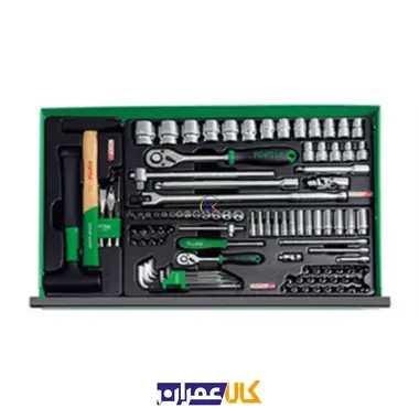 جعبه ابزار 5 کشویی چرخ دار 157 پارچه مدل GCAJ0006 تاپ تول Toptul