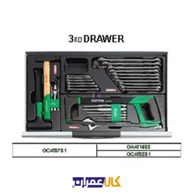 جعبه ابزار 7 کشوئی چرخ دار 227 پارچه مدل GCAJ0001 تاپ تول Toptul