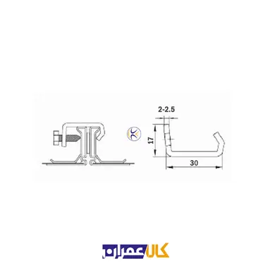 کلیپس فلنج گالوانیزه سایز 2