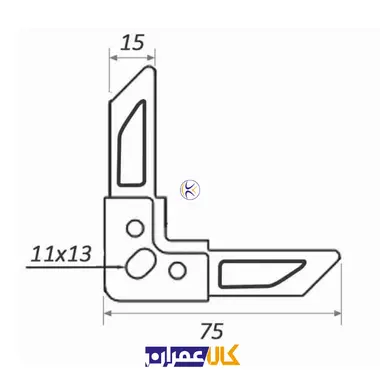 گوشه فلنج گالوانیزه سایز 20