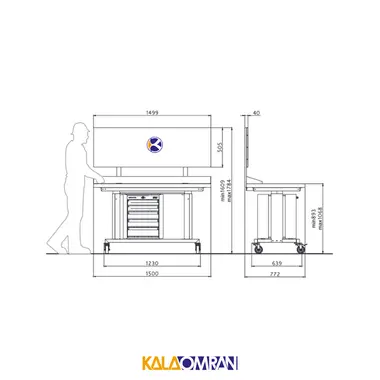 میز کار حرفه ای شاهرخ ابزار کد T152EW