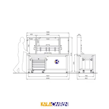 میز کار حرفه ای شاهرخ ابزار کد T286W