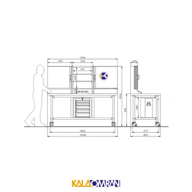 میز کار حرفه ای شاهرخ ابزار کد T181W