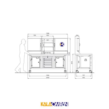 میز کار حرفه ای شاهرخ ابزار کد T180W