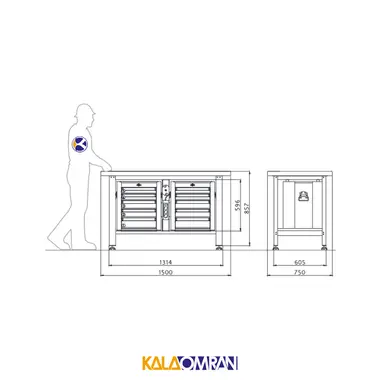 میز کار حرفه ای شاهرخ ابزار کد T151SW