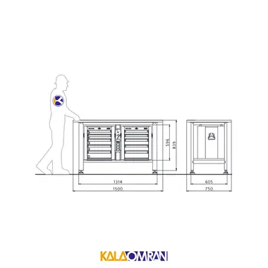 میز کار حرفه ای شاهرخ ابزار کد T151S