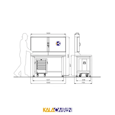 میز کار حرفه ای شاهرخ ابزار کد T150W