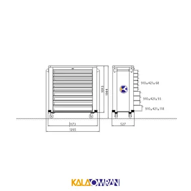 جعبه ابزار کارگاهی شاهرخ ابزار کد SU1400X