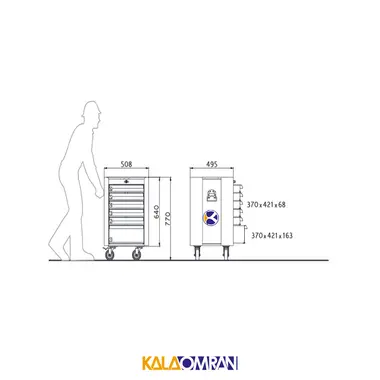 جعبه ابزار کارگاهی شاهرخ ابزار کد 584M